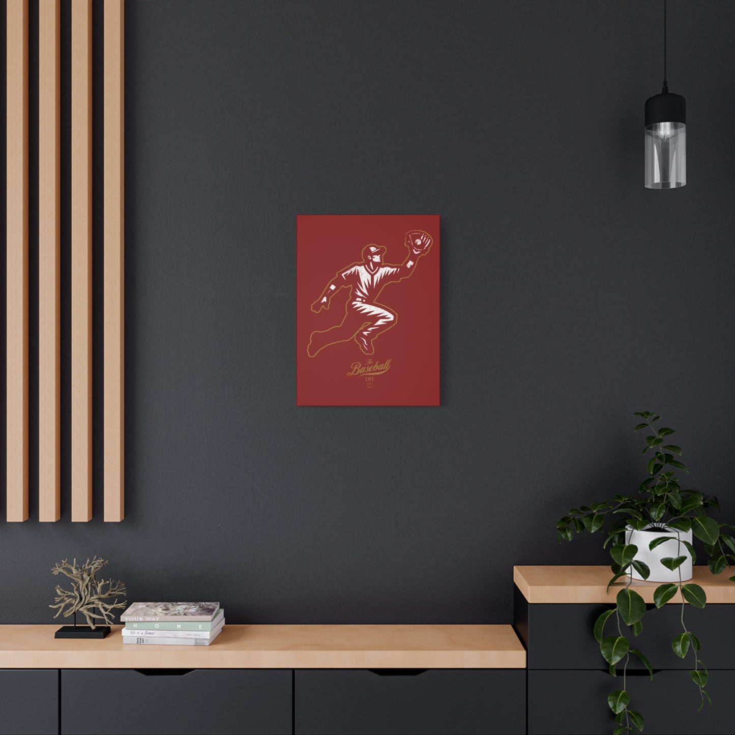 Player Icon Wall Art Canvas_Cardinal Red