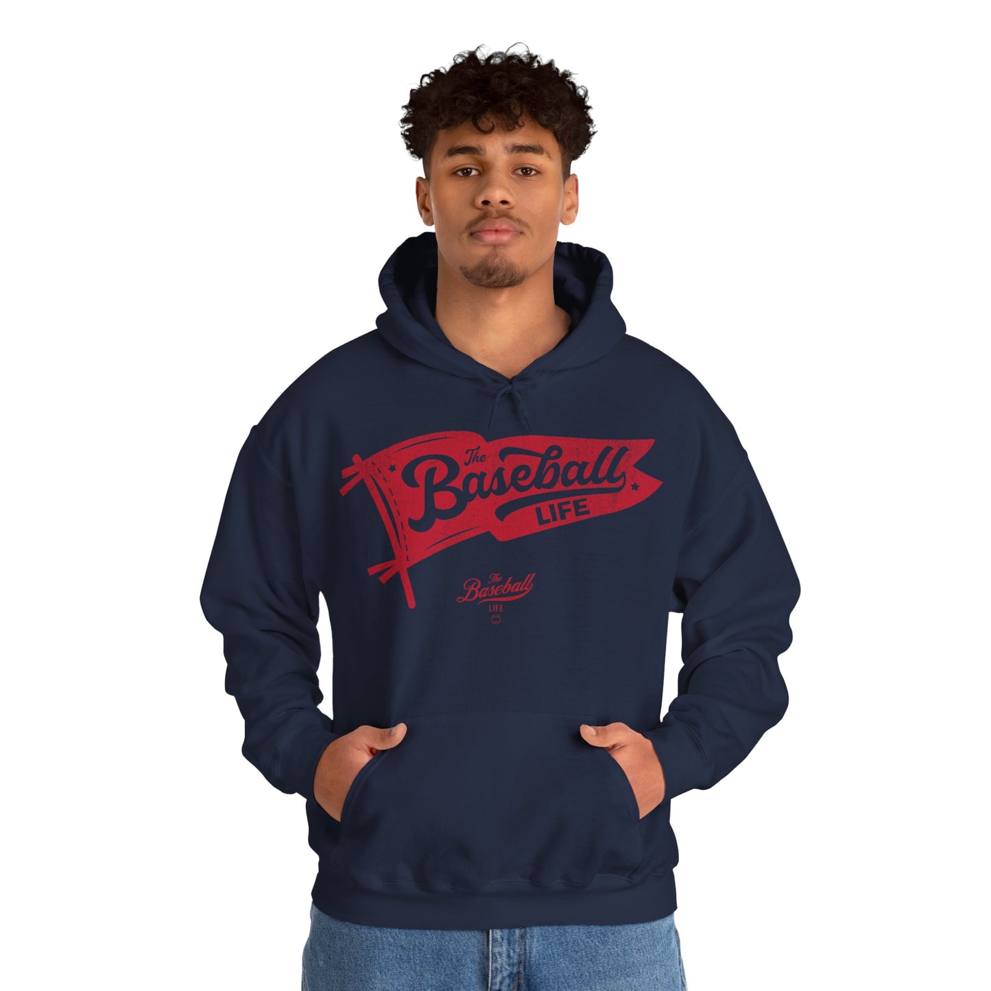 Classic Pennant Hoodie - Red Print