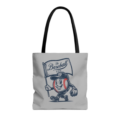 Mr. Baseball Mascot Flying Flag Tote
