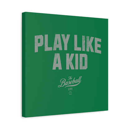 Play Like A Kid Wall Art Canvas_Green