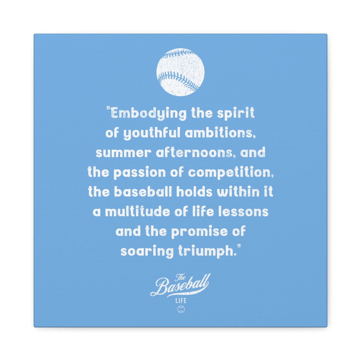 The Baseball Life "Verse" Wall Art Canvas_Carolina Blue