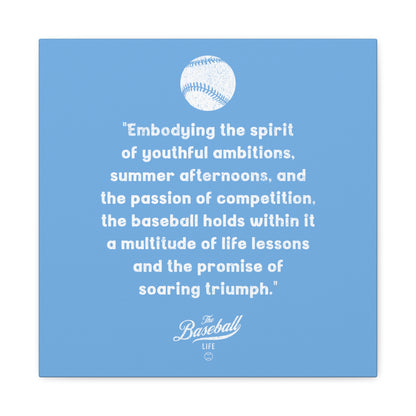 The Baseball Life "Verse" Wall Art Canvas_Carolina Blue