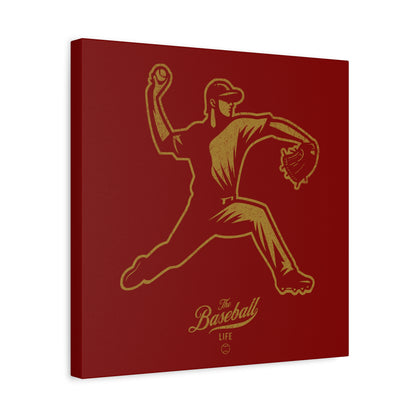 Pitcher Icon Wall Art Canvas_Cardinal Red