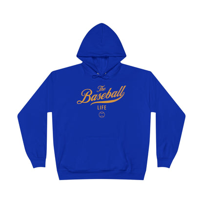 The Baseball Life Hoodie w/Grommets_Yellow Gold Print