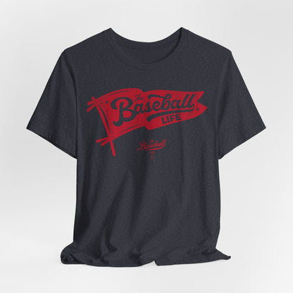 Baseball Pennant T-Shirt - Red Print