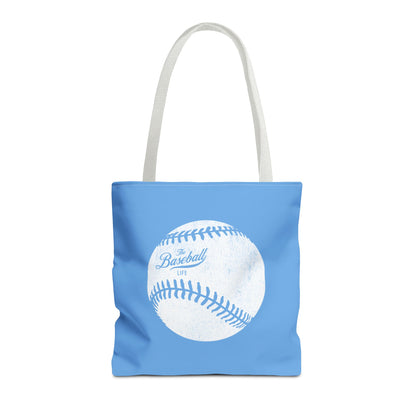 Weathered Baseball Tote Bag_Carolina Blue
