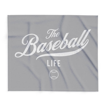 Fleece Blanket_Silver Gray w White Print