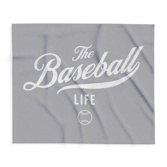 Fleece Blanket_Silver Gray w White Print