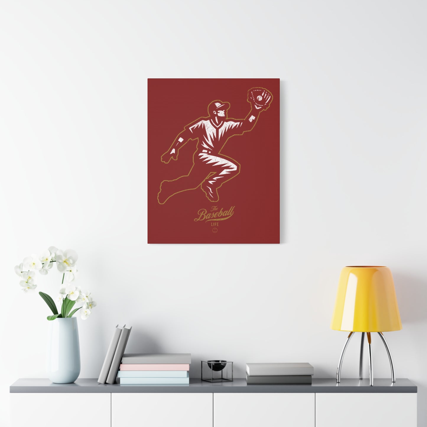 Player Icon Wall Art Canvas_Cardinal Red