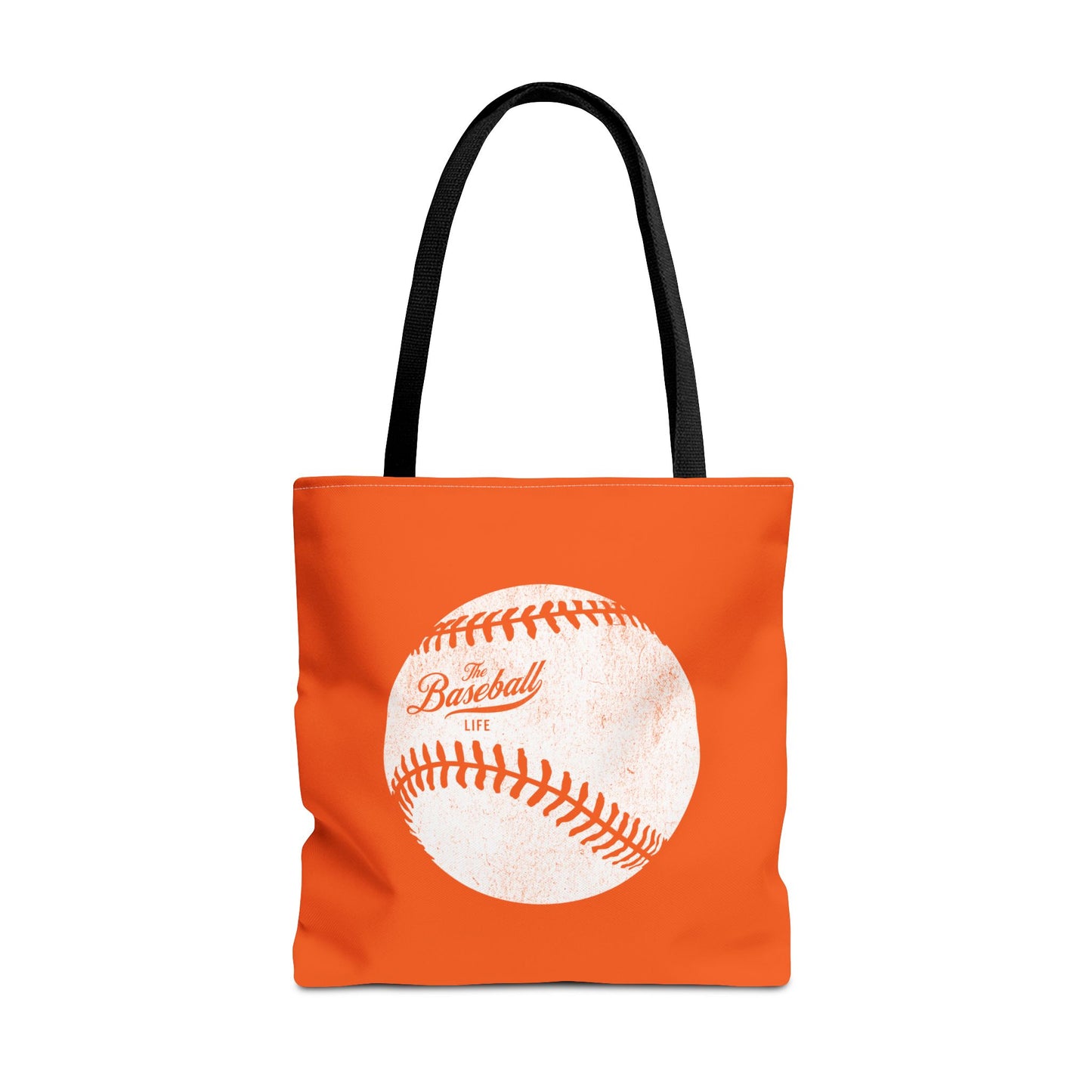 Weathered Baseball Tote Bag_Orange