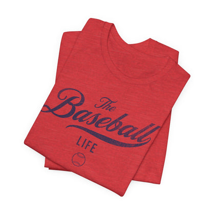 The Baseball Life Classic Script T-Shirt_Navy Print