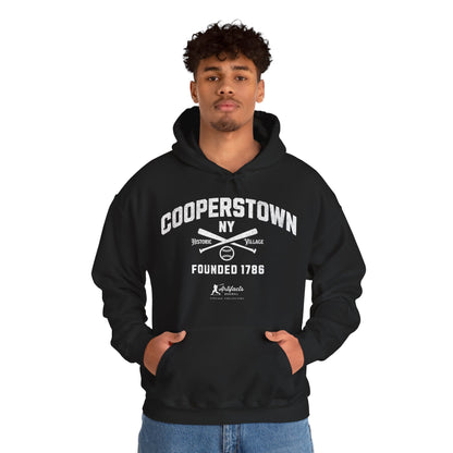 Cooperstown, NY Hoodie - White Print