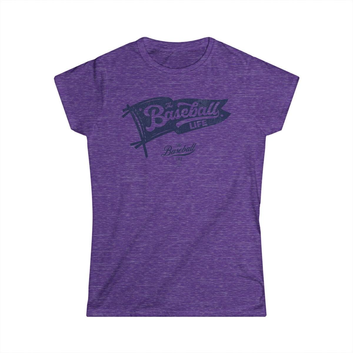 Vintage Baseball Pennant Women's T-Shirt - Navy Print