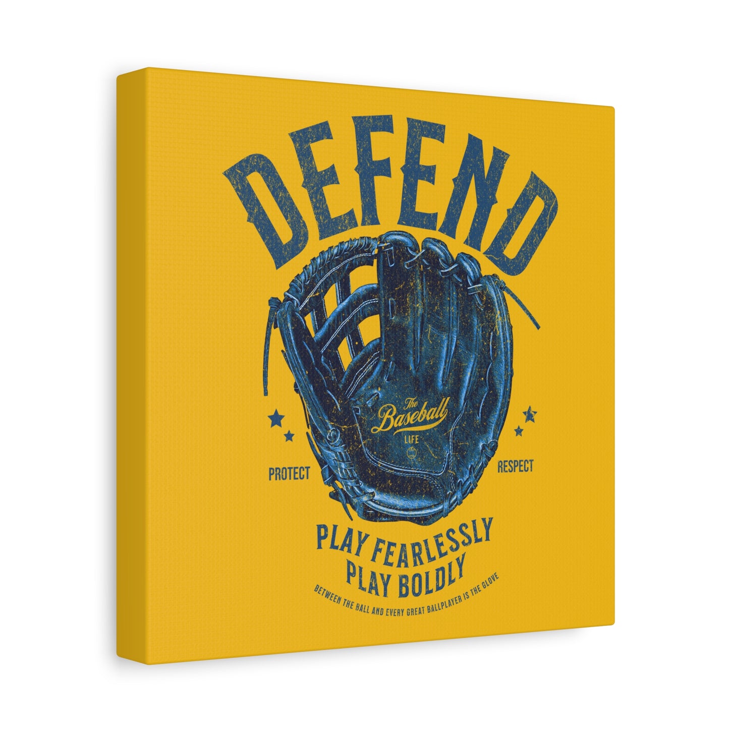 Defend Glove Wall Art Canvas_Yellow Gold