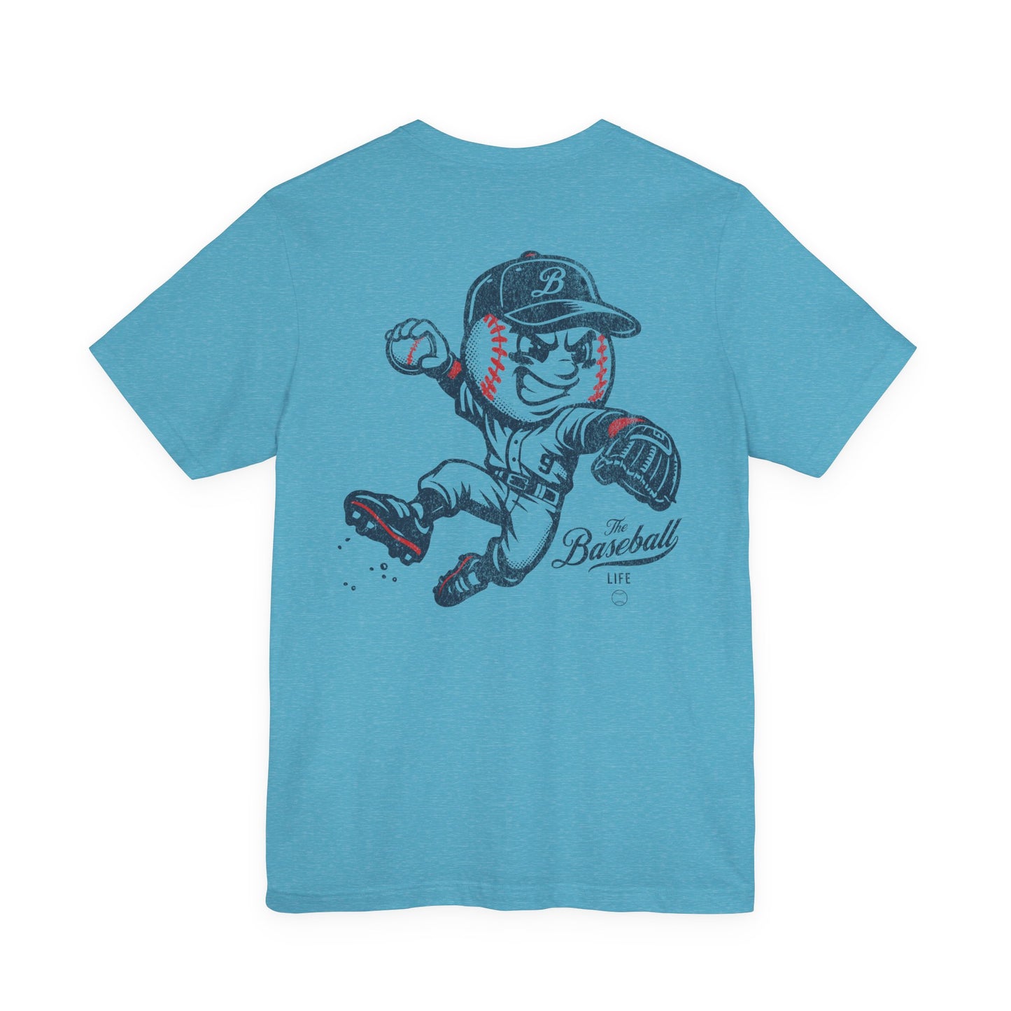 Mr. Baseball Mascot Leaping Throw T-Shirt