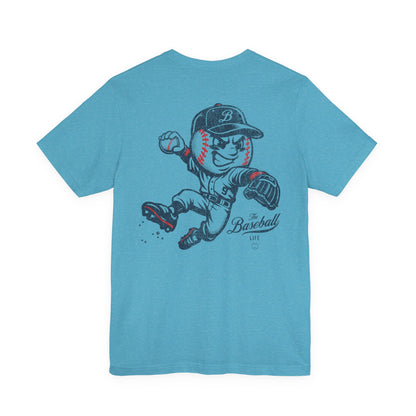 Mr. Baseball Mascot Leaping Throw T-Shirt