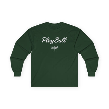 Play Ball_White Print Long-Sleeve T-Shirt