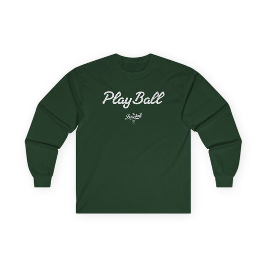 Play Ball_White Print Long-Sleeve T-Shirt