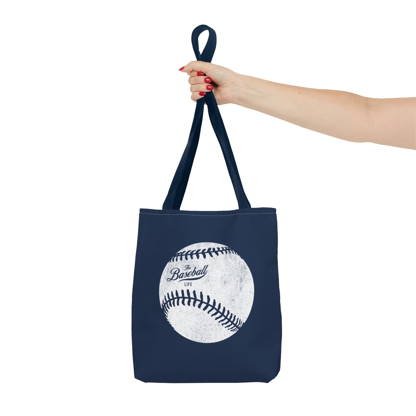 Weathered Baseball Tote Bag_Navy