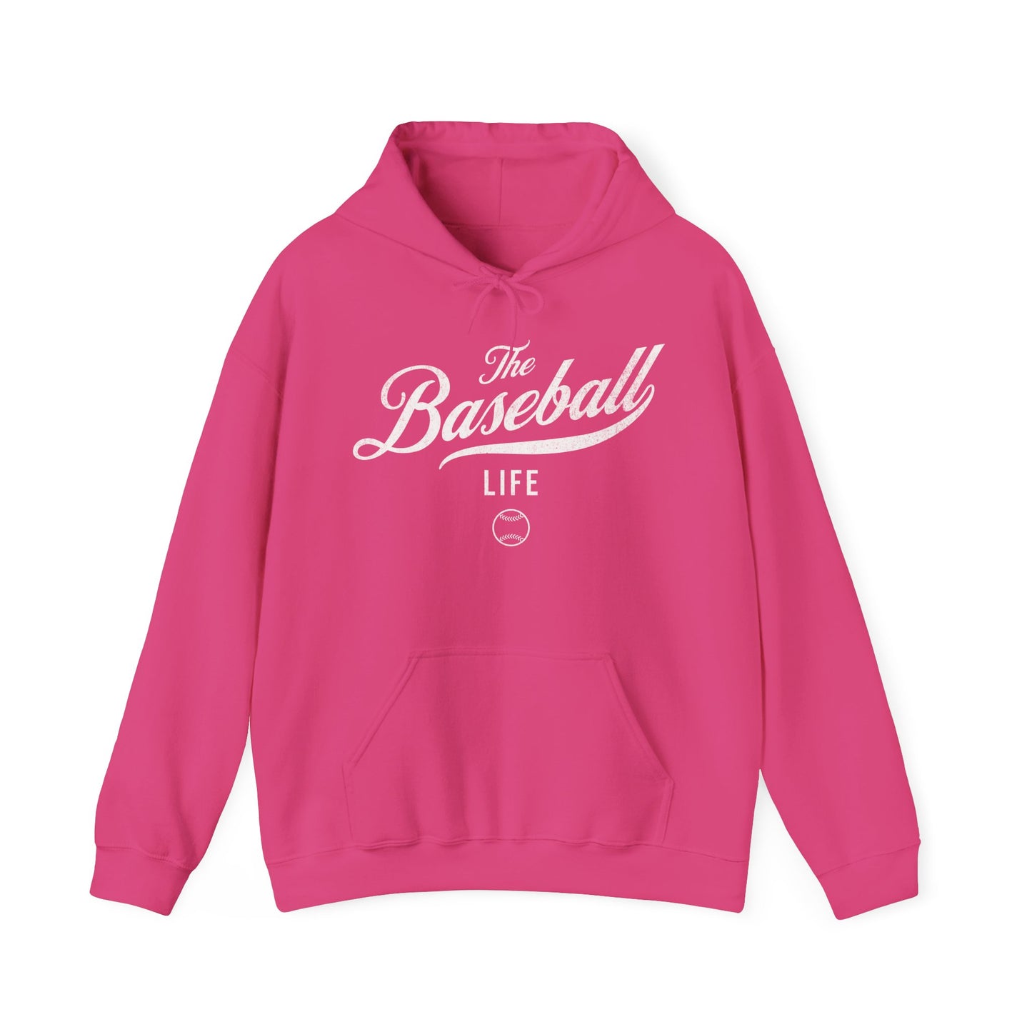 The Baseball Life Hoodie_White Print