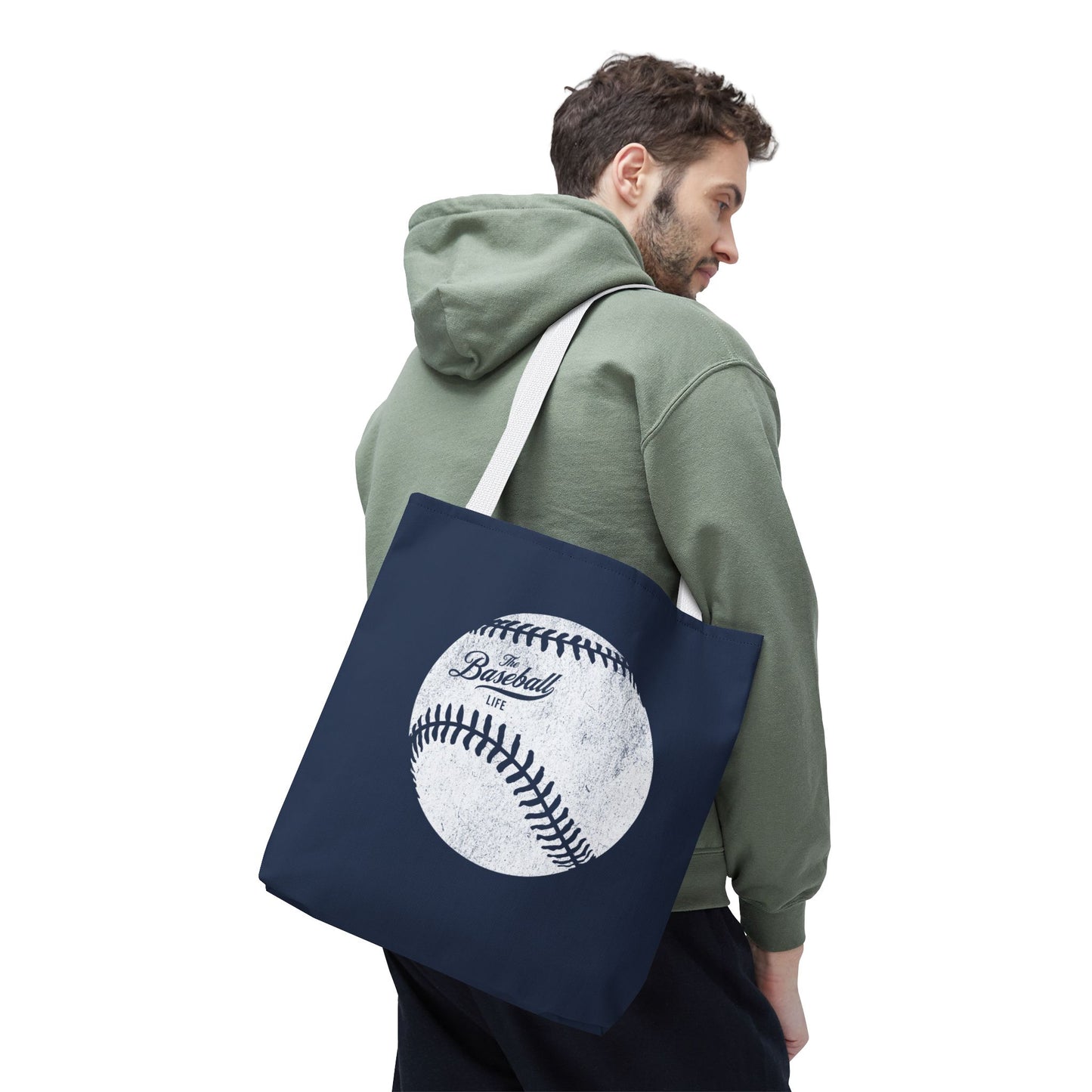 Weathered Baseball Tote Bag_Navy