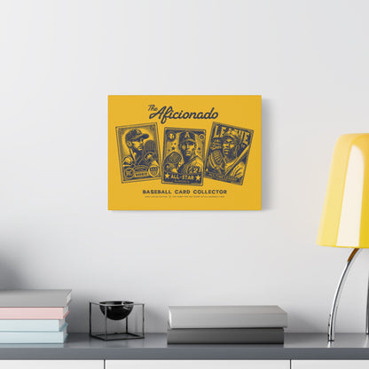 The Aficionado Baseball Card Collector Wall Art Canvas_Yellow Gold
