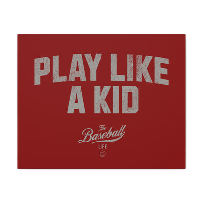 Play Like A Kid Wall Art Canvas_Cardinal Red