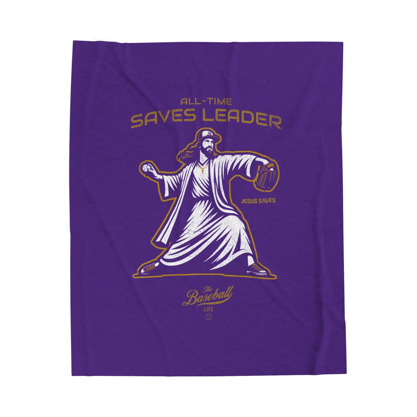 Velveteen Plush Blanket_All-Time Saves Leader_Purple