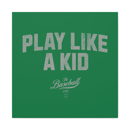 Play Like A Kid Wall Art Canvas_Green