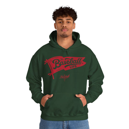 Classic Pennant Hoodie - Red Print