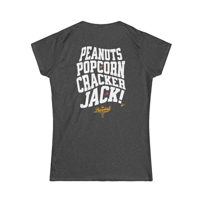 Peanuts Popcorn Crackerjack Women's Baseball T-Shirt