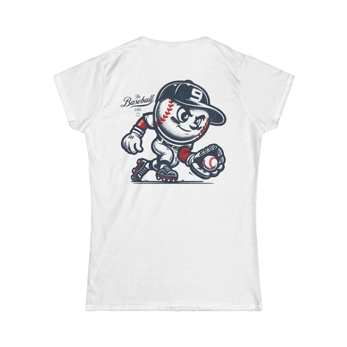 Mr. Baseball Mascot Fielding Women's T-Shirt