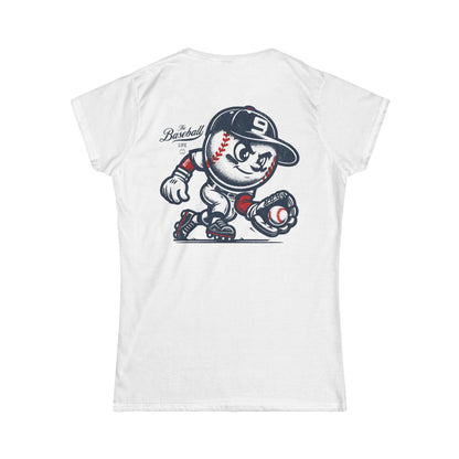Mr. Baseball Mascot Fielding Women's T-Shirt