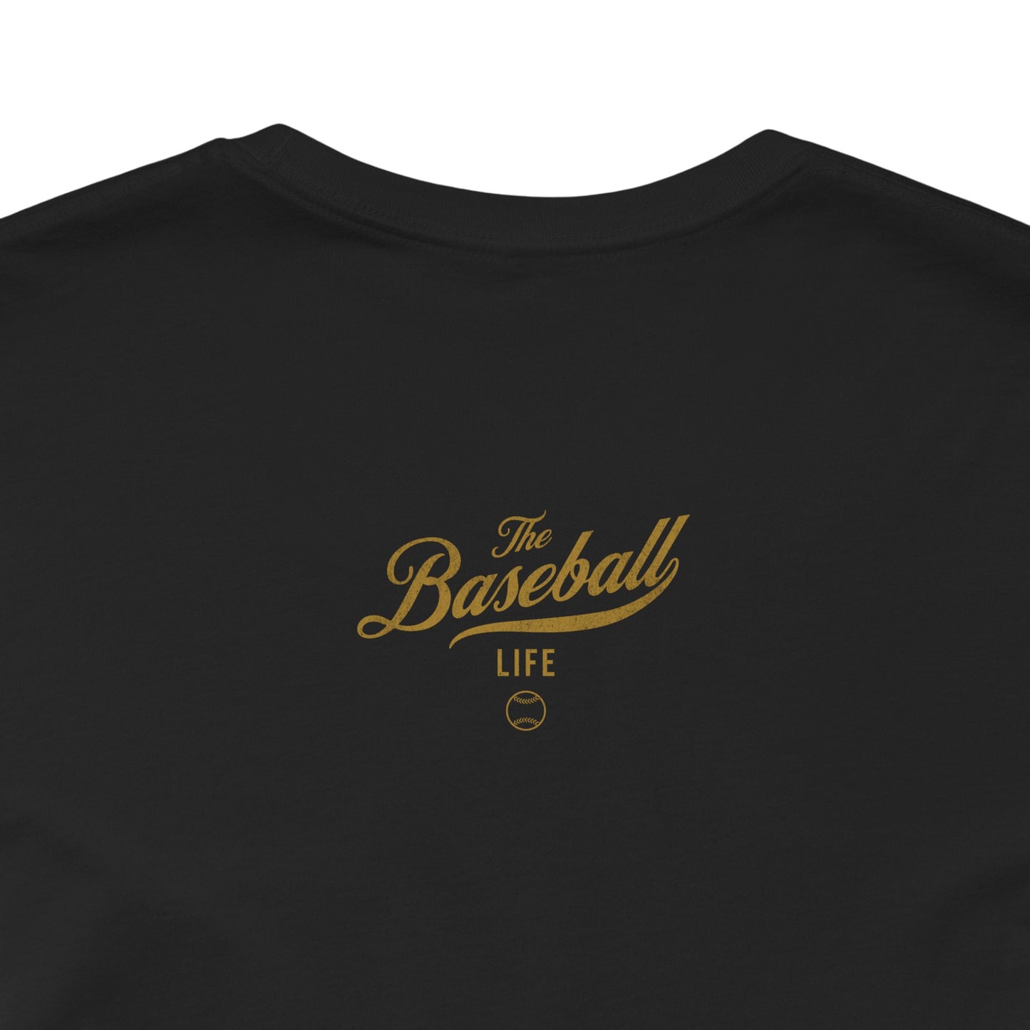 The Baseball Life Classic Script T-Shirt _Old Gold Print