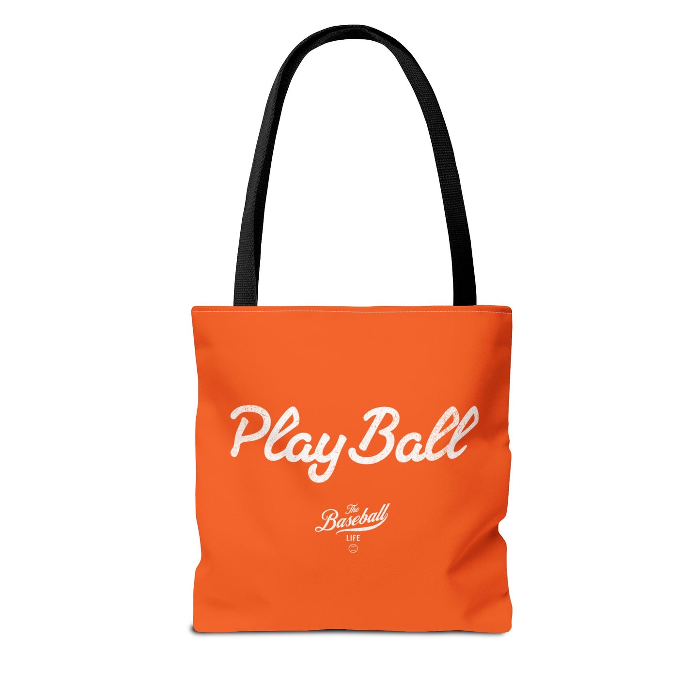 Play Ball Tote Bag_Orange with White Print