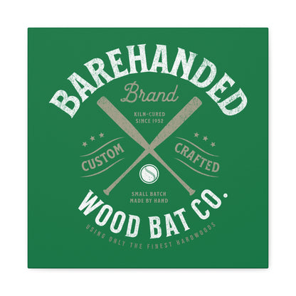 Barehanded Wood Bat Co. Wall Art Canvas_Green