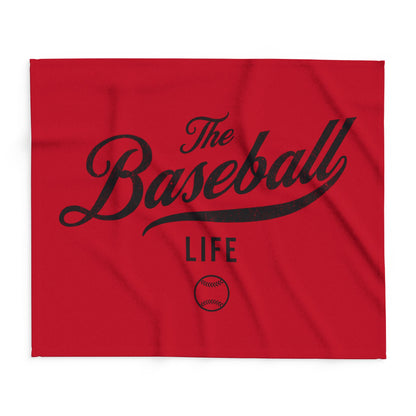Fleece Blanket_Red w Black Print