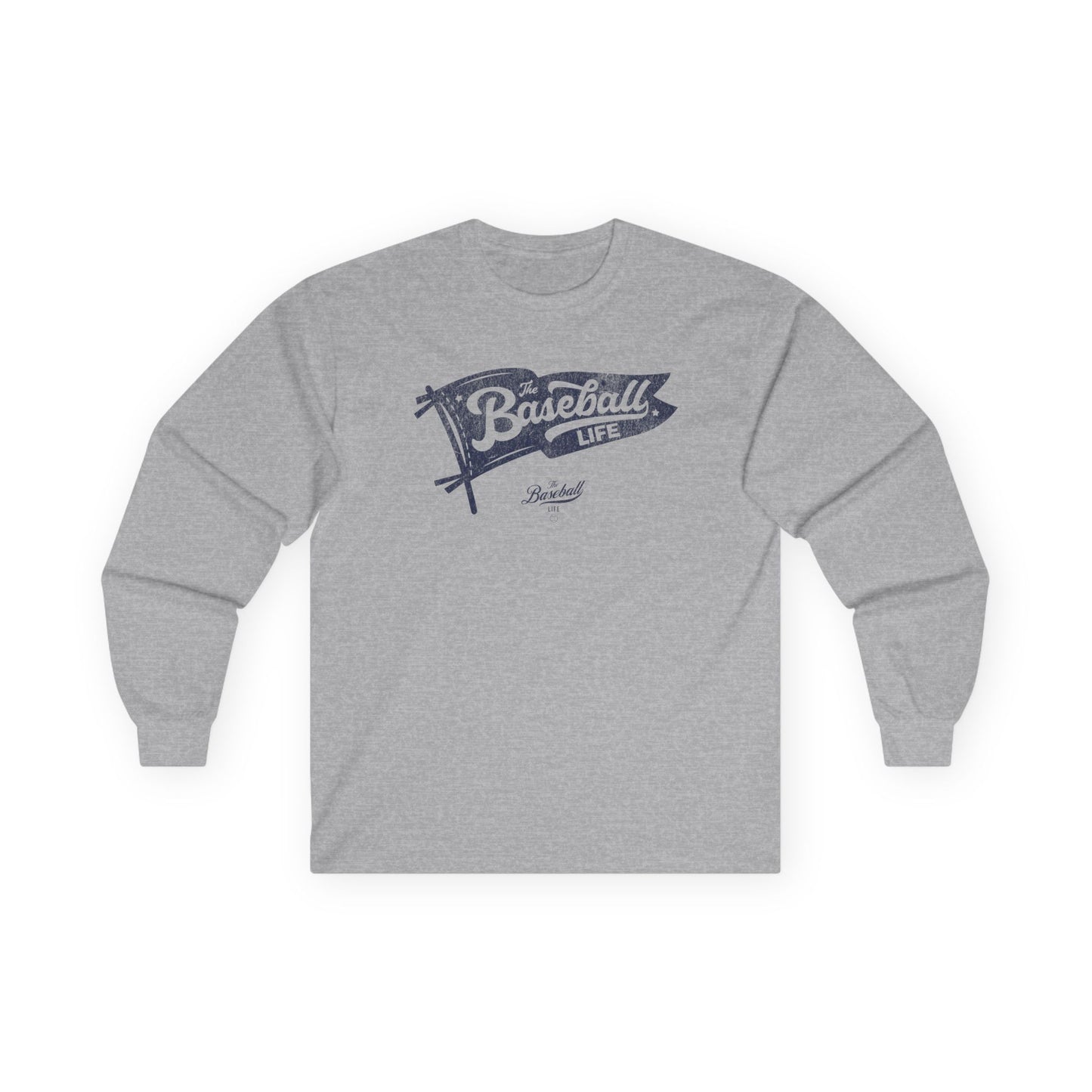Classic Pennant_Navy Print Long-Sleeve T-Shirt