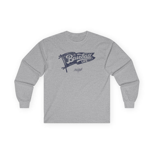 Classic Pennant_Navy Print Long-Sleeve T-Shirt