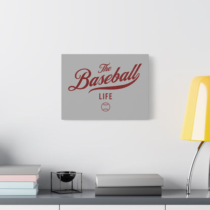 Wall Art Canvas_Silver Gray w Maroon