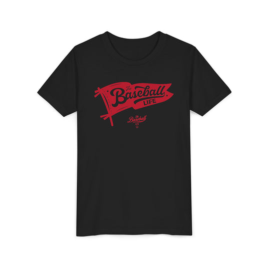 Youth The Baseball Life Classic Pennant_Red Print