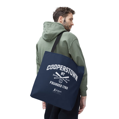 Cooperstown, NY Tote Bag_Navy w White Print